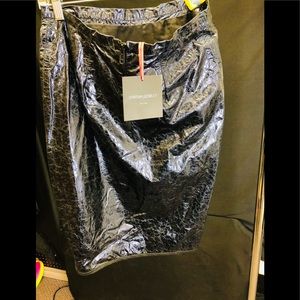Cynthia rowley metallic blue skirt
